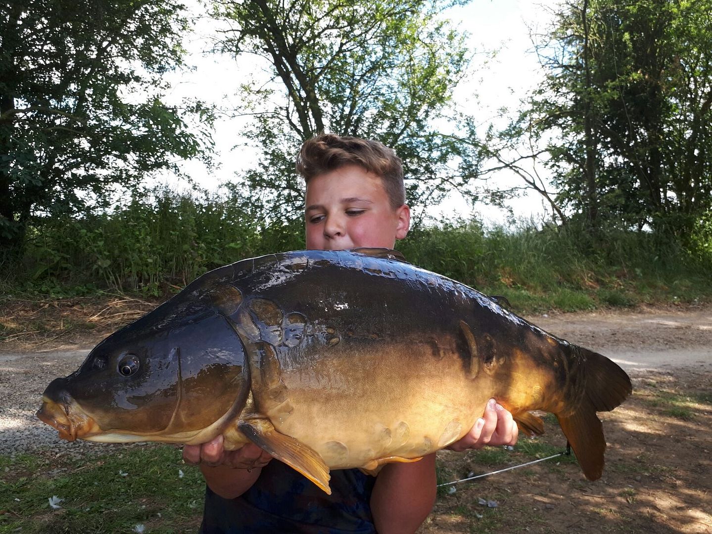 18th June 12yr old Kai Poole 31lb 02oz Mirror from Mallard photo 3102c.jpg