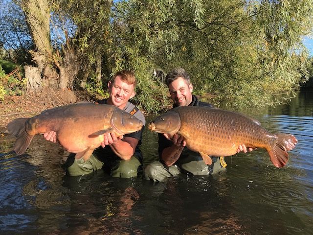 6th Ocotber Tawfi with a 38lb 10oz Common and Mark Bartlett with a 31lb Mirror from Swan photo 38103100.jpeg