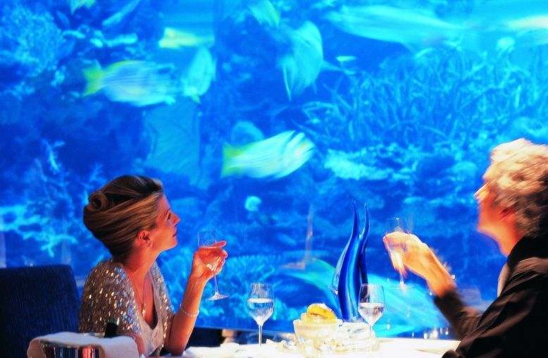 Dining inside Atlantis hotel zps565c87f7 - Hydropolis underwater hotel and resort in dubai