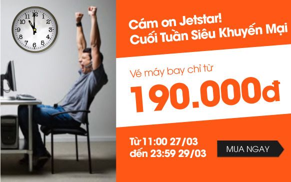 Cuối tuần siêu khuyến mại với vé máy bay 190.000 đồng
