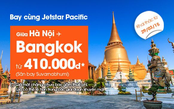 Vé giá rẻ hà nội - bangkok từ 410.000đ