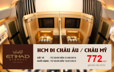 Du lịch Châu Âu, Châu Mỹ giá rẻ cùng Etihad Airways