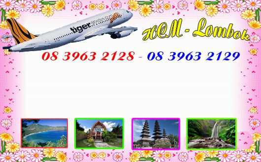Vé máy bay Tiger Air du lịch Lombok