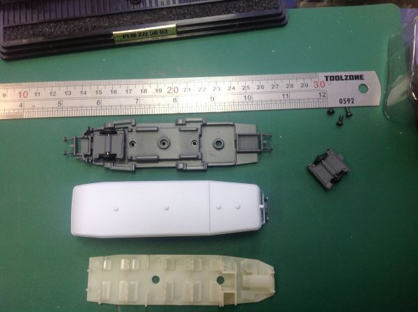 Disassembled PLM ZZr 50 autorail model