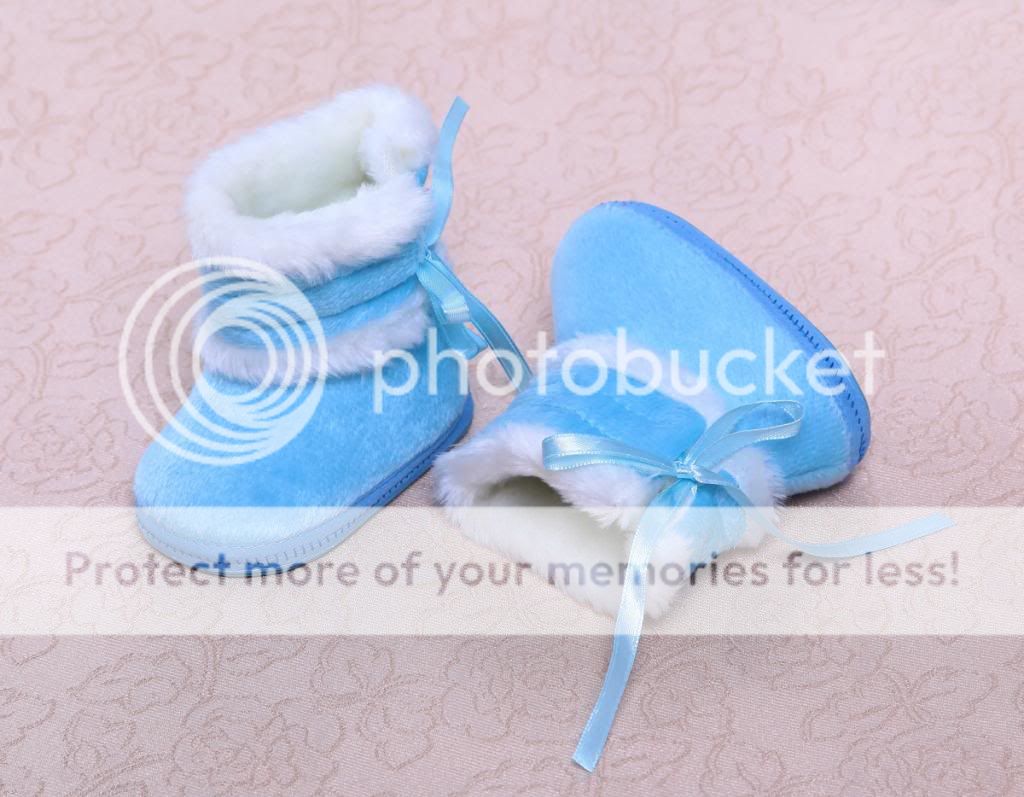 New Baby Toddler Blue Boys Winter Boots Shoes Winter Warm Boys 13 Cm