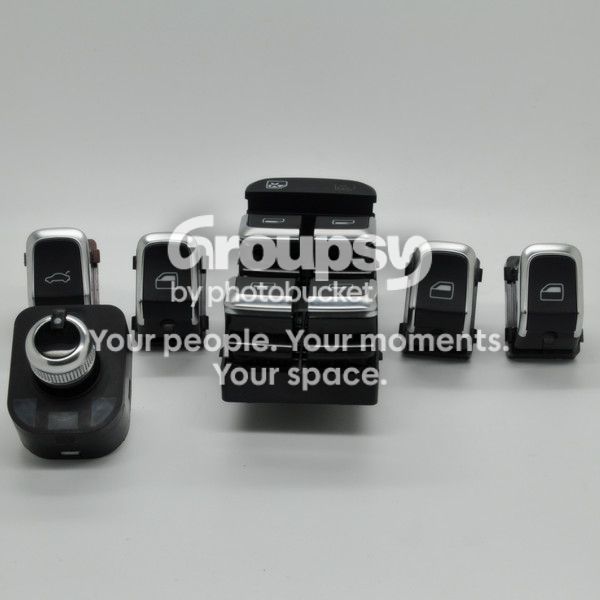 6pc Chorome Switch Window Master Mirror Trunk For Audi A4 S4 B8 Q5 A5