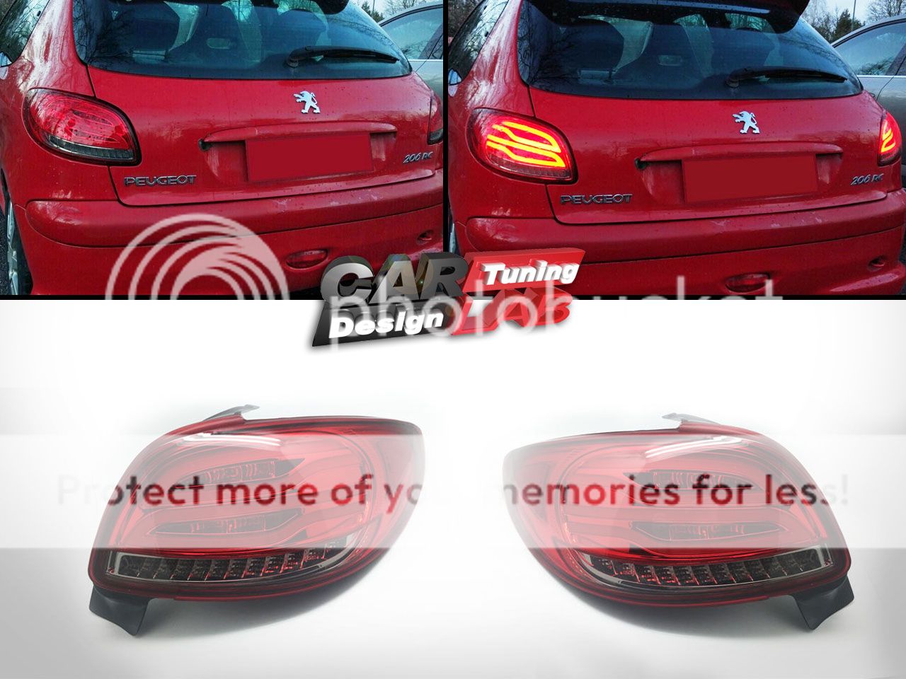 (2) DirectFit Red Lens Fully LED Tail Lights RearlLight For 1998up
