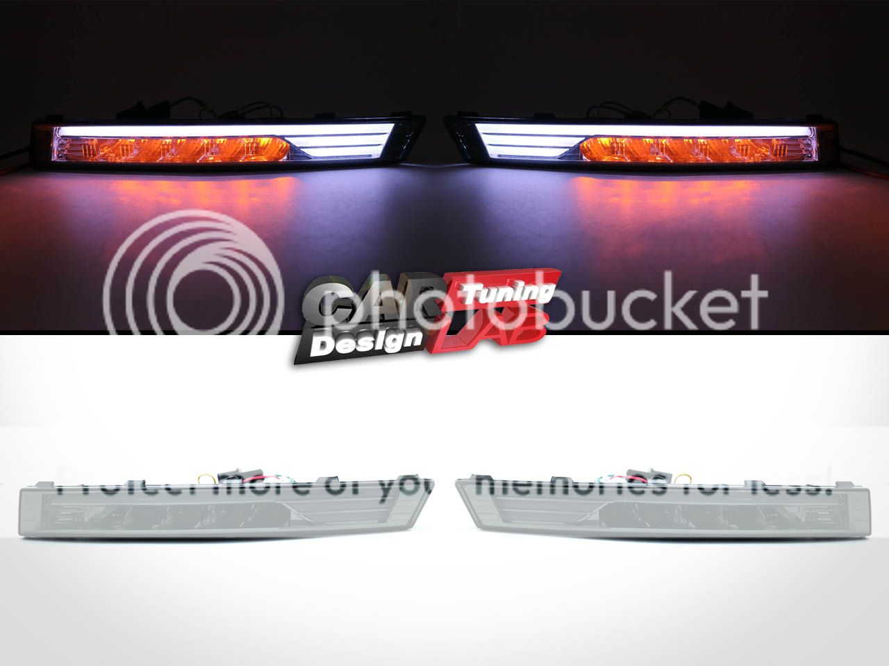 Smoke Lens w/Amber LED DRL Daytime Runing Light Turn Signal For 06-10 Beetle VW