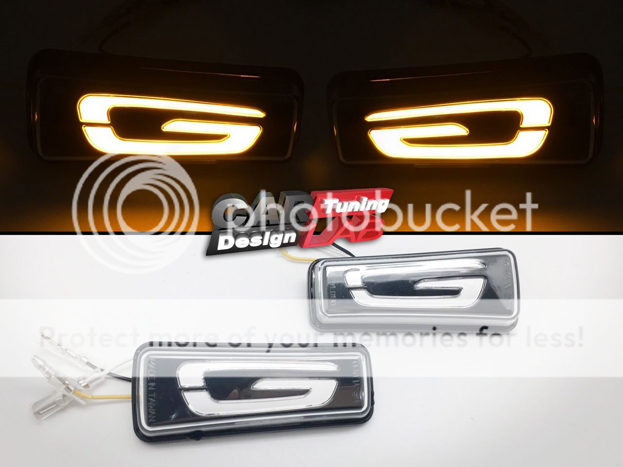 2 G Shape Amber LED Side Marker Indicator For 86-17 MERCEDES BENZ W463 G-Class